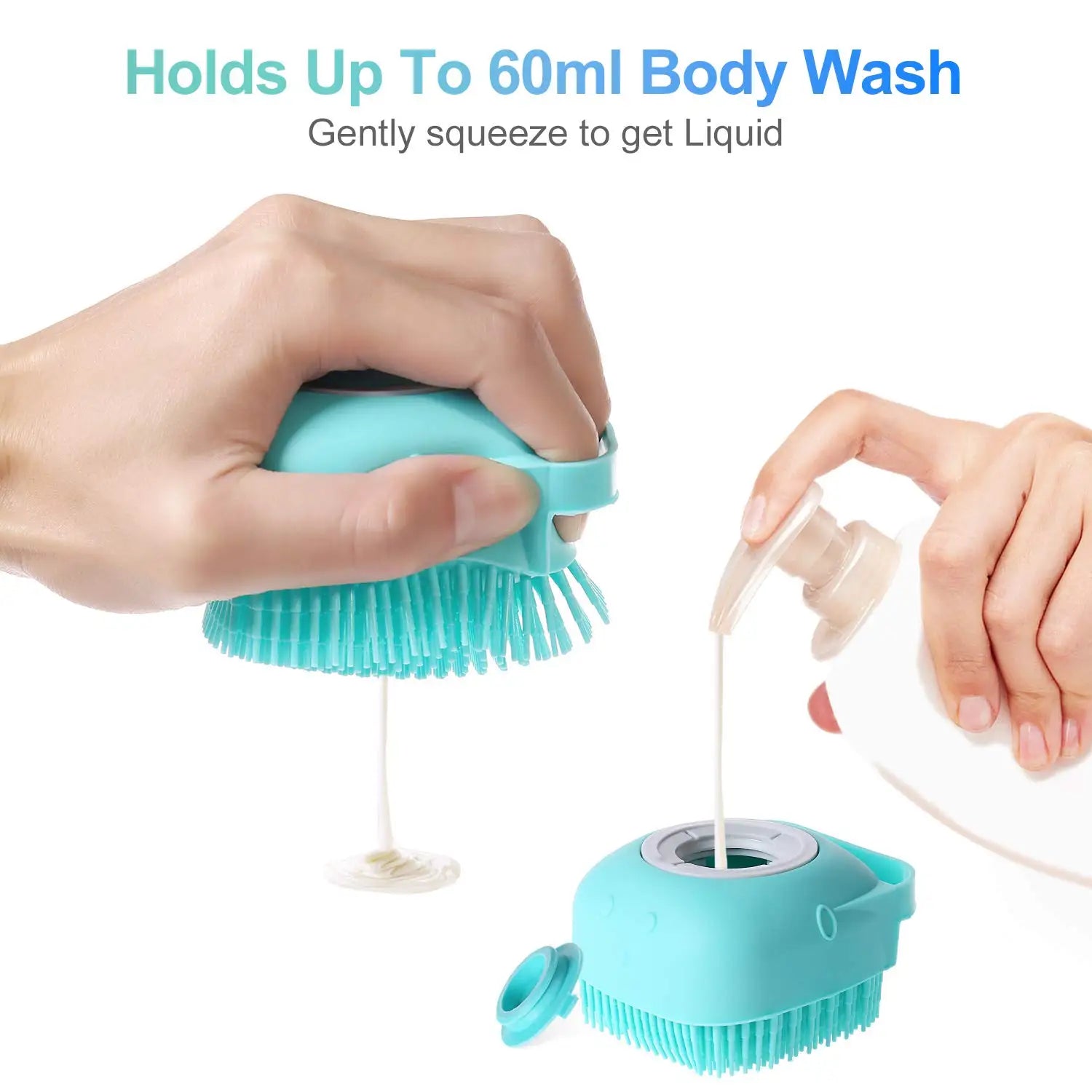 Pet Shampoo Brush with Soap Dispenser