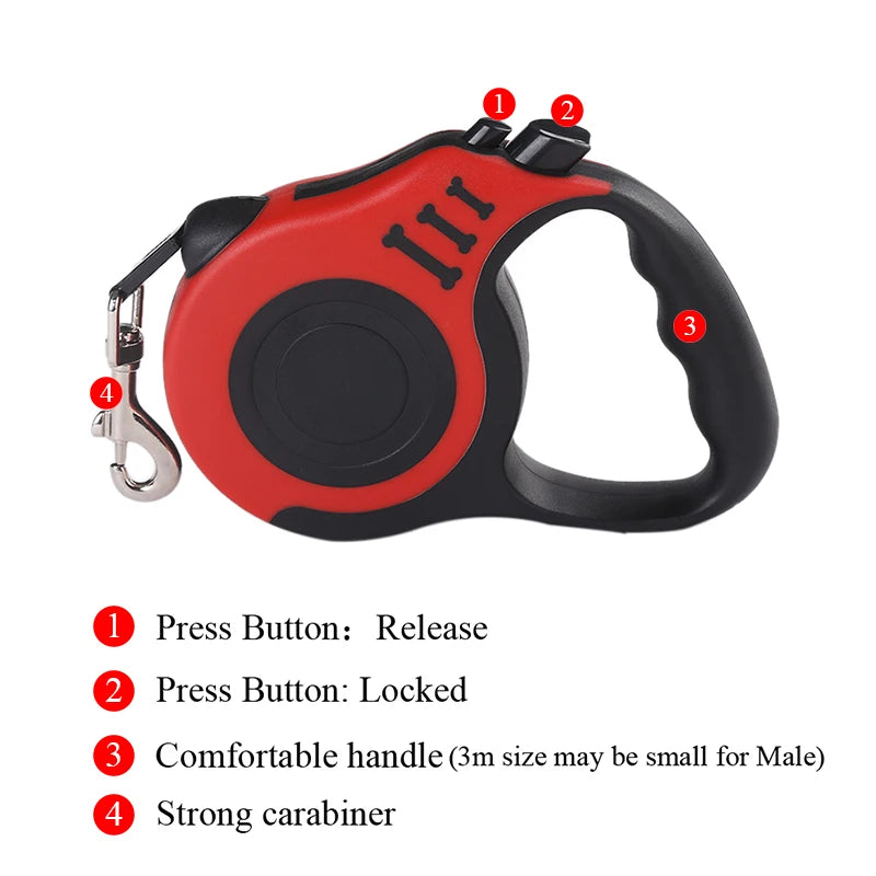 Retractable Dog Leash 3M/5M