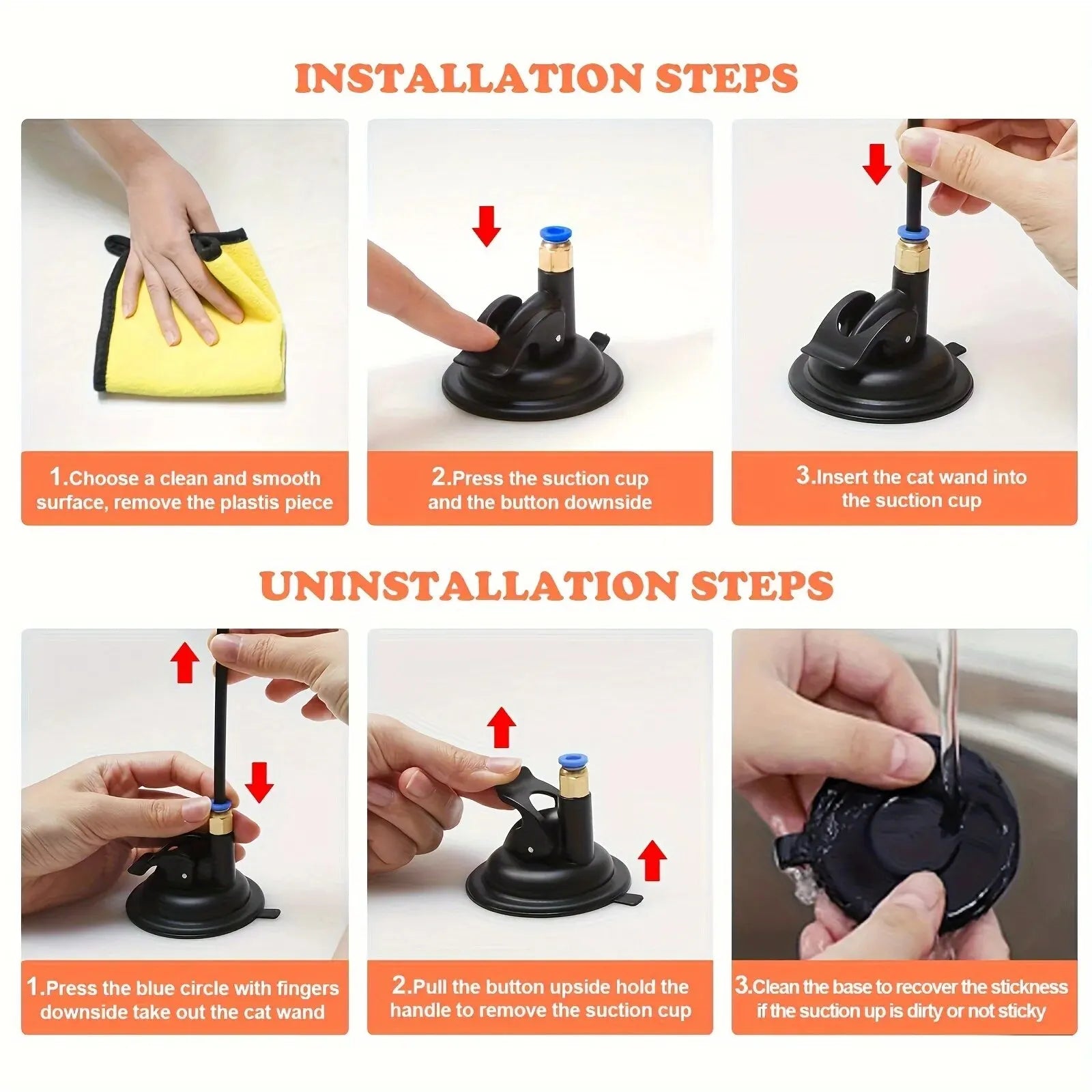 Interactive Cat Teaser Toy with Suction Cup