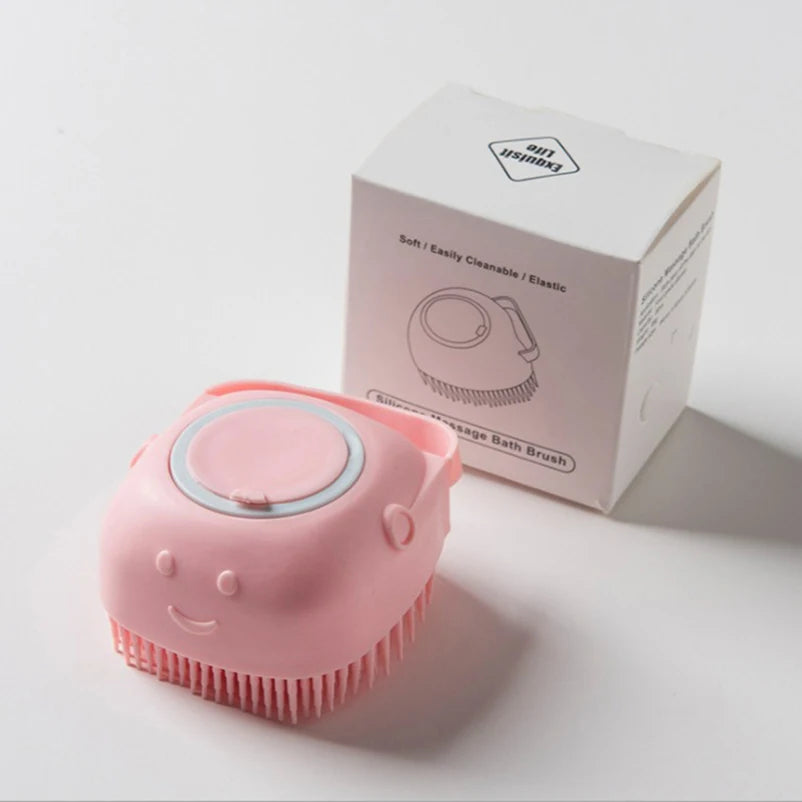 Pet Shampoo Brush with Soap Dispenser
