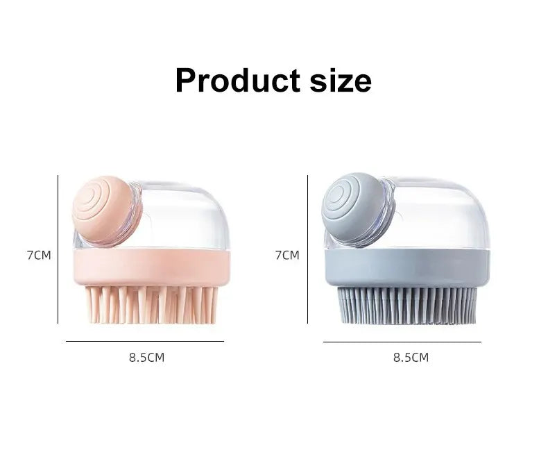 Silicone Pet Bath Brush with Shampoo Dispenser