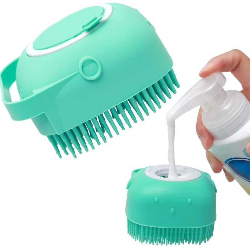 Pet Shampoo Brush with Soap Dispenser