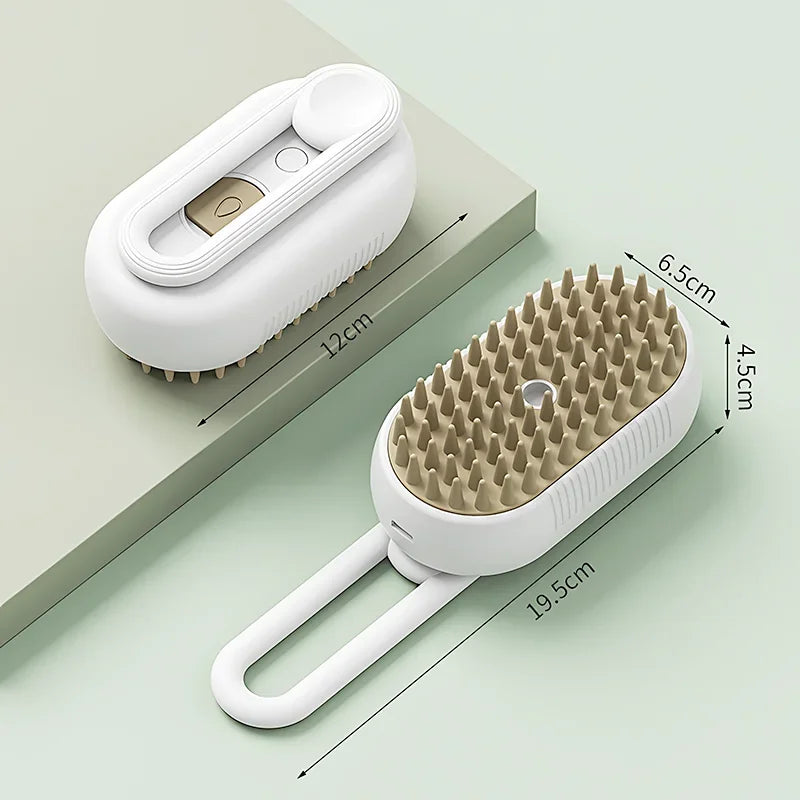 3-in-1 Steam Brush for Cats & Dogs