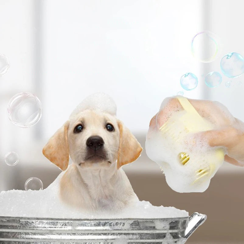 Pet Shampoo Brush with Soap Dispenser