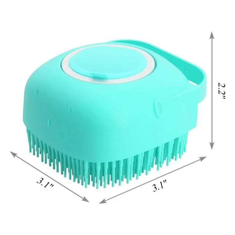 Pet Shampoo Brush with Soap Dispenser