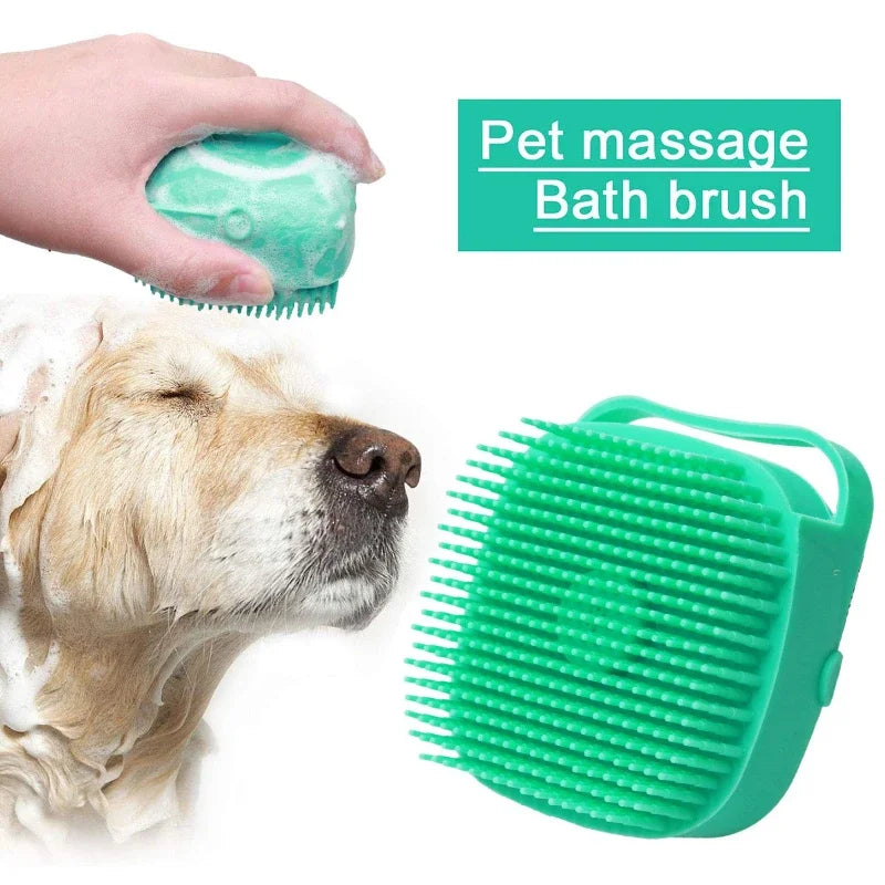 Pet Shampoo Brush with Soap Dispenser