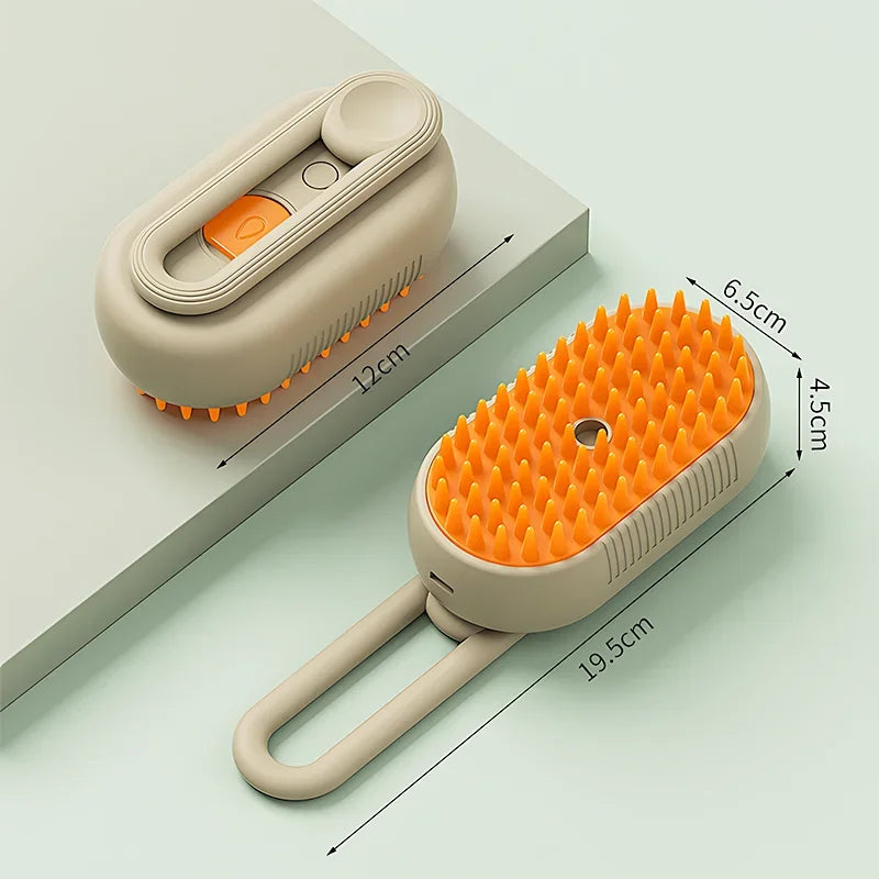3-in-1 Steam Brush for Cats & Dogs