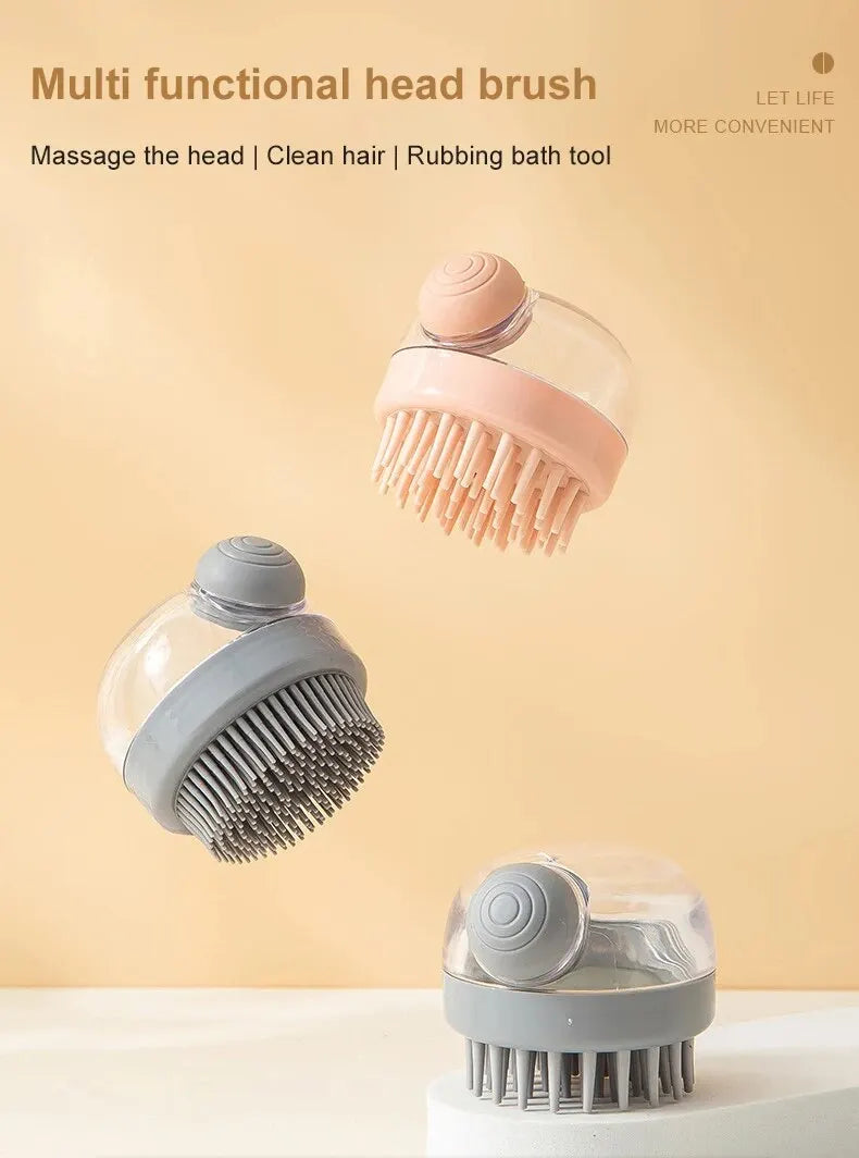 Silicone Pet Bath Brush with Shampoo Dispenser